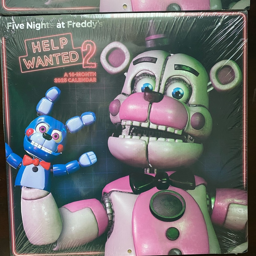 Five nights at Freddy's Help wanted 2, 16 month 2025 Calendar never opened